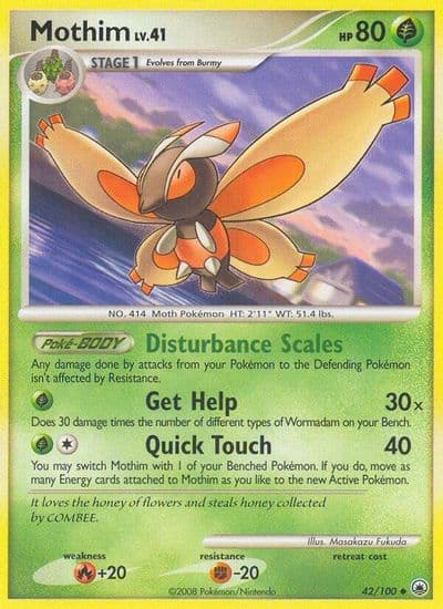 Mothim Majestic Dawn Pokemon card