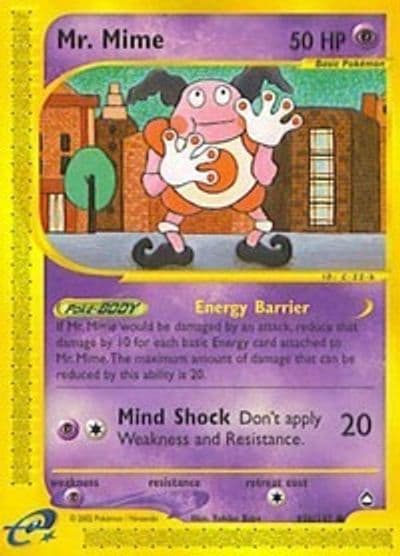 Mr. Mime (95b) Aquapolis Pokemon card