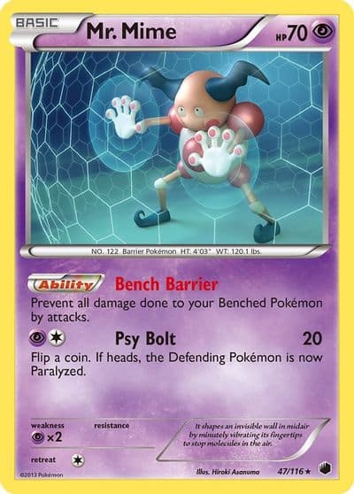 Mr. Mime Plasma Freeze Pokemon card