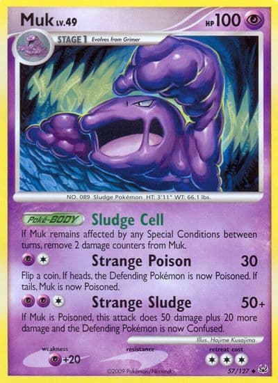 Muk Platinum Pokemon card