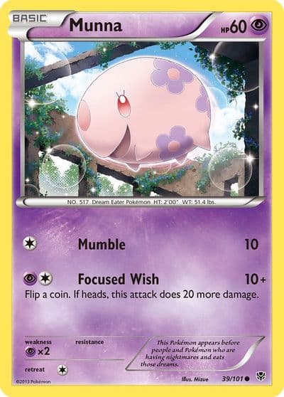Munna Plasma Blast Pokemon card