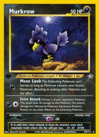 Murkrow Neo Genesis Pokemon card