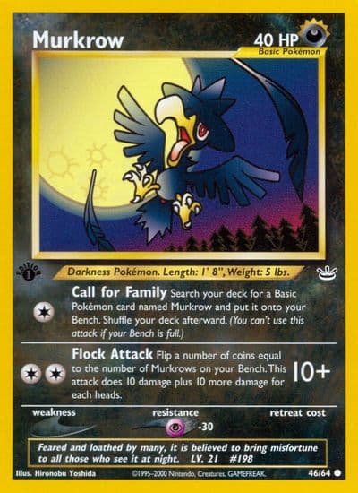Murkrow Neo Revelation Pokemon card