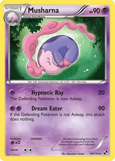 Musharna Black and White Pokemon card