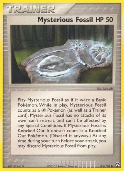 Mysterious Fossil Power Keepers Pokemon card