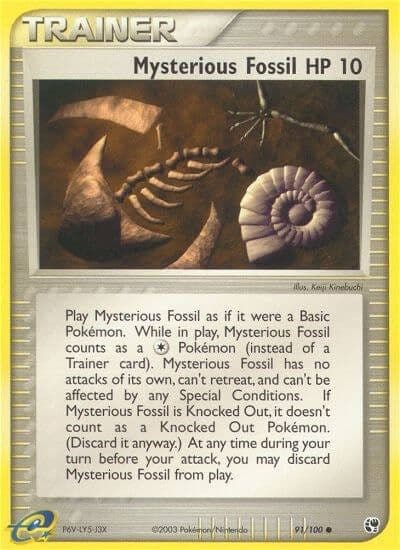 Mysterious Fossil Sandstorm Pokemon card