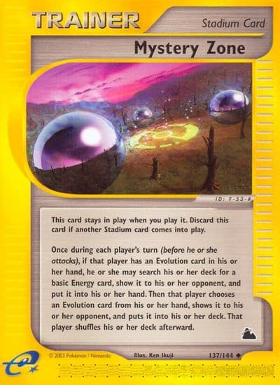Mystery Zone Skyridge Pokemon card