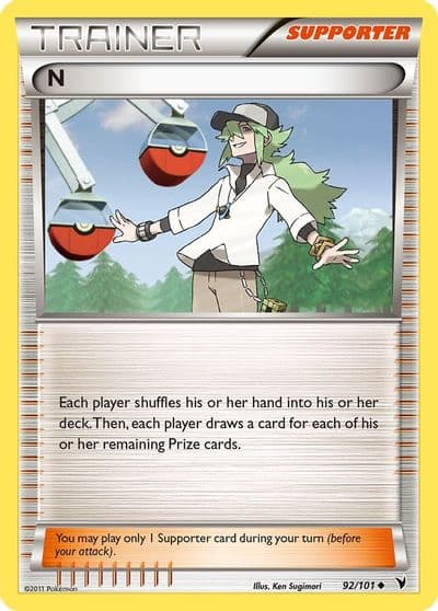 N (Supporter) Noble Victories Pokemon card