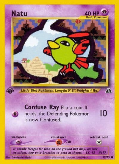 Natu Neo Discovery Pokemon card