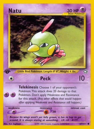 Natu Neo Genesis Pokemon card