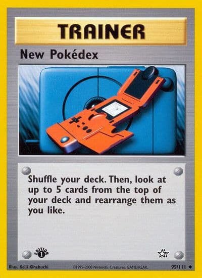 New Pokedex Neo Genesis Pokemon card