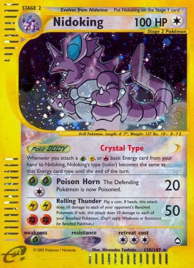 Nidoking (150) Aquapolis Pokemon card