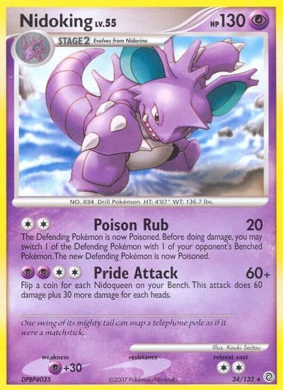 Nidoking Secret Wonders Pokemon card