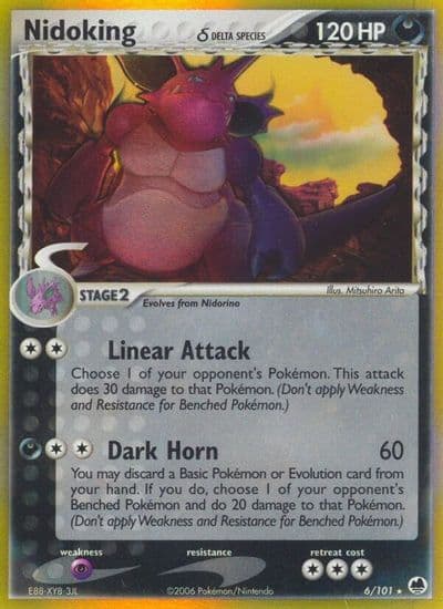 Nidoking (Delta Species) Dragon Frontiers Pokemon card