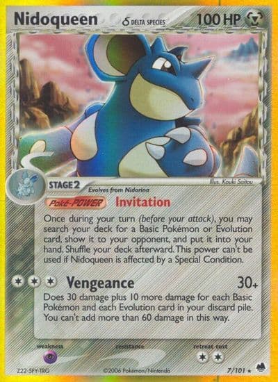 Nidoqueen (Delta Species) Dragon Frontiers Pokemon card