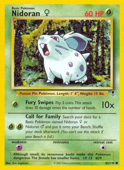 Nidoran F Legendary Collection Pokemon card