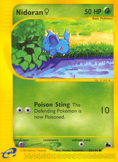 Nidoran F (82) Skyridge Pokemon card