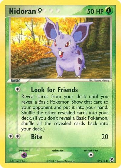 Nidoran F FireRed & LeafGreen Pokemon card