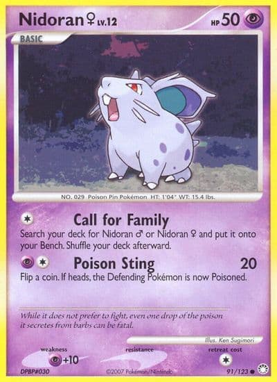 Nidoran F Mysterious Treasures Pokemon card