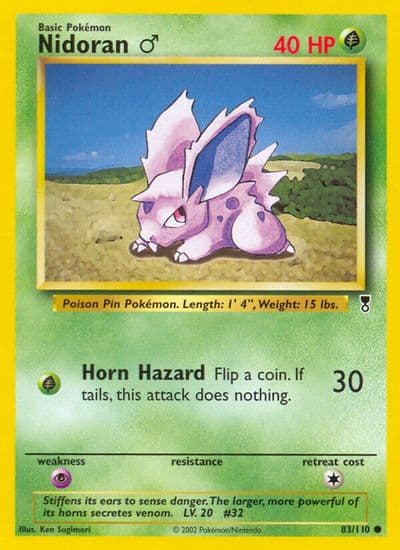 Nidoran M Legendary Collection Pokemon card