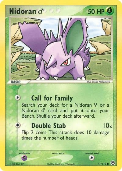 Nidoran M FireRed & LeafGreen Pokemon card