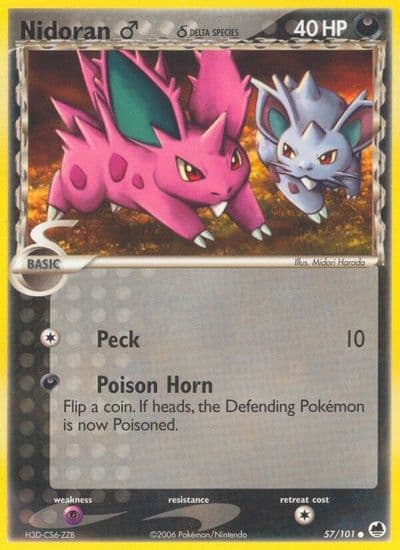 Nidoran M (Delta Species) Dragon Frontiers Pokemon card