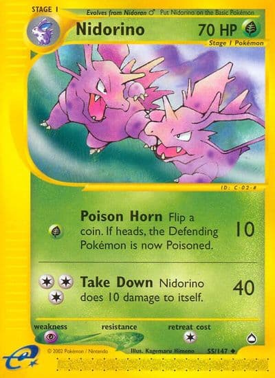Nidorino Aquapolis Pokemon card