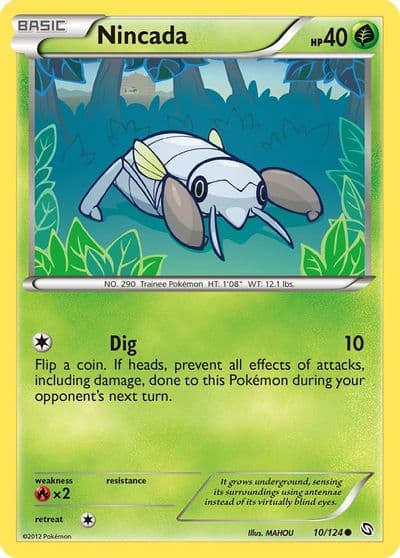 Nincada Dragons Exalted Pokemon card