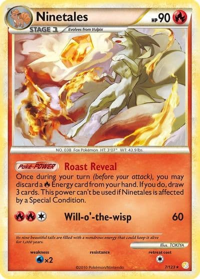 Ninetales HeartGold SoulSilver Pokemon card