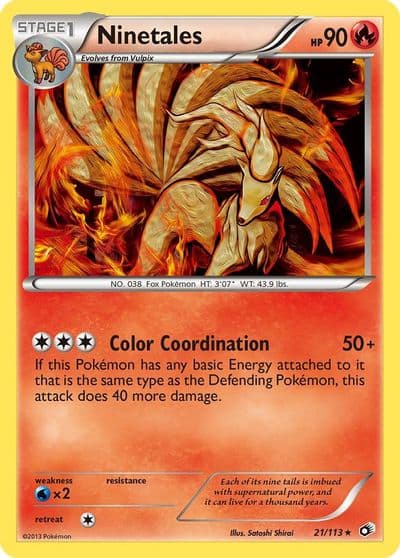 Ninetales Legendary Treasures Pokemon card