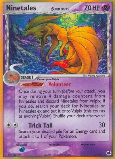 Ninetales (Delta Species) Dragon Frontiers Pokemon card