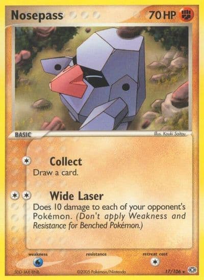 Nosepass Emerald Pokemon card