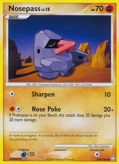 Nosepass Legends Awakened Pokemon card