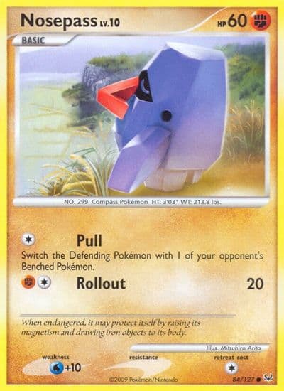 Nosepass Platinum Pokemon card