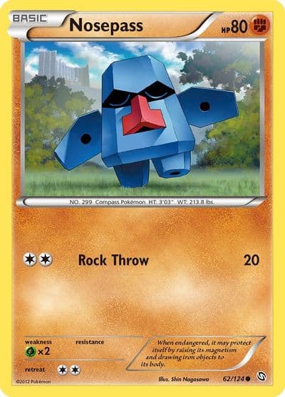 Nosepass Dragons Exalted Pokemon card