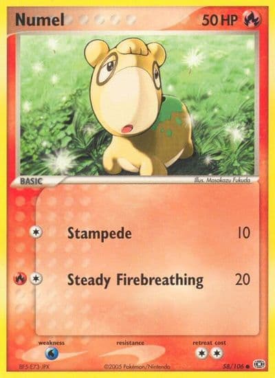 Numel Emerald Pokemon card