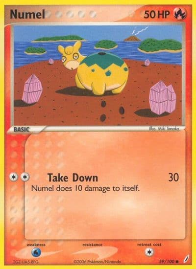 Numel Crystal Guardians Pokemon card