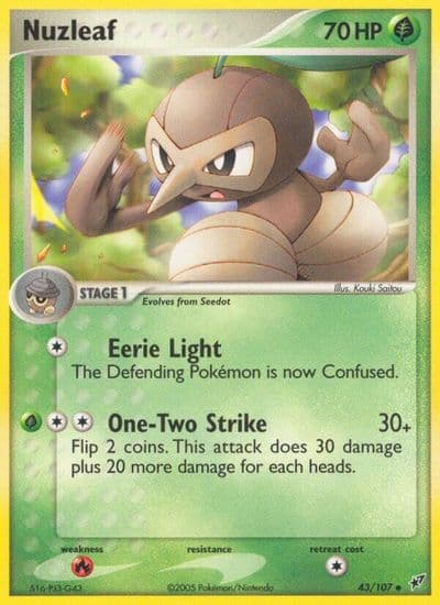 Nuzleaf Deoxys Pokemon card