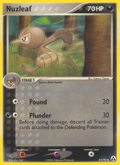 Nuzleaf Legend Maker Pokemon card