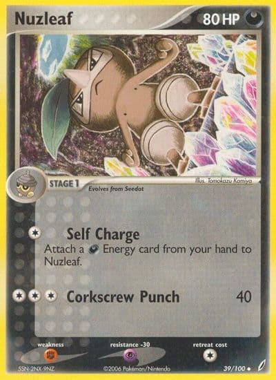 Nuzleaf Crystal Guardians Pokemon card