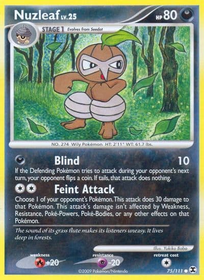 Nuzleaf Rising Rivals Pokemon card