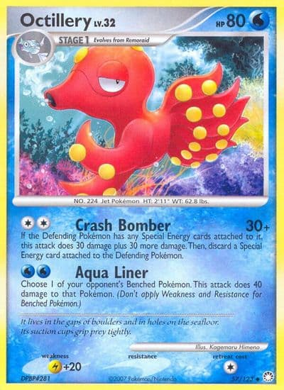 Octillery Mysterious Treasures Pokemon card