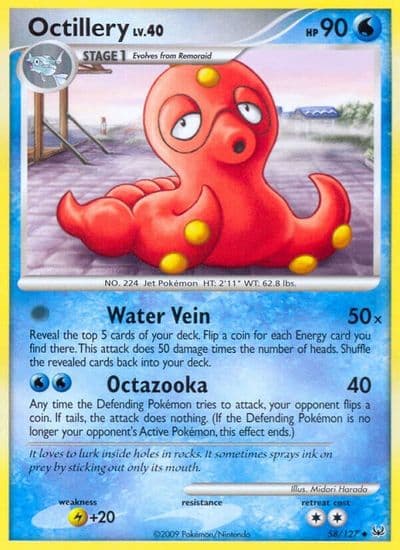 Octillery Platinum Pokemon card