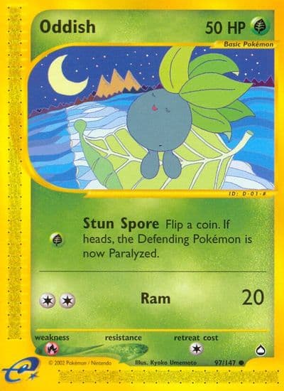 Oddish Aquapolis Pokemon card