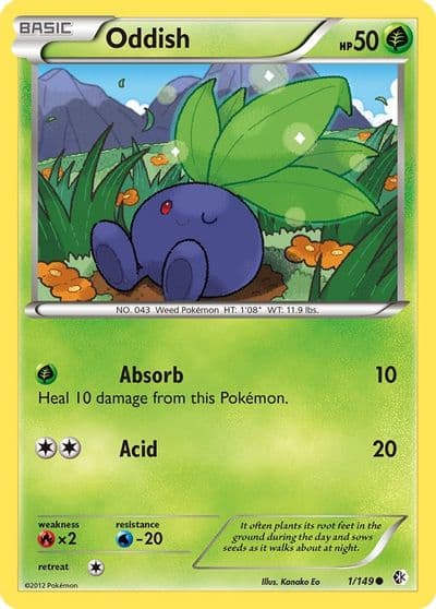 Oddish Boundaries Crossed Pokemon card