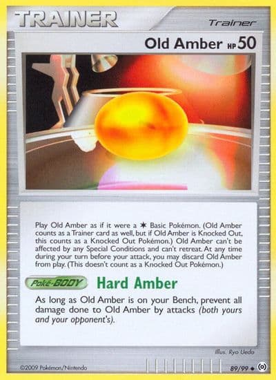 Old Amber Arceus Pokemon card