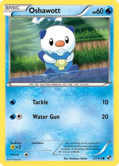Oshawott (27) Black and White Pokemon card