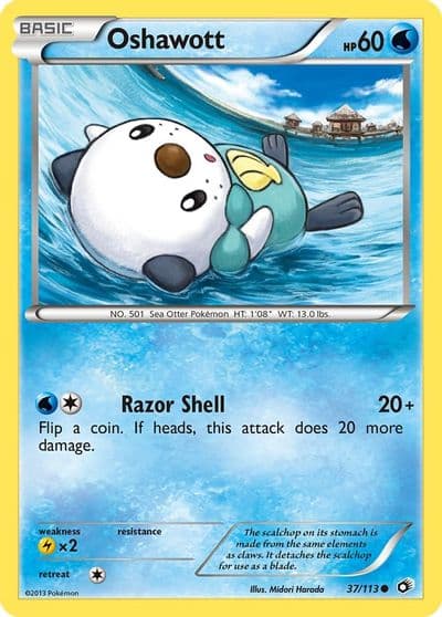 Oshawott Legendary Treasures Pokemon card