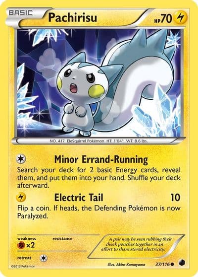 Pachirisu Plasma Freeze Pokemon card