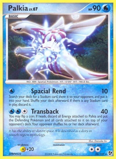 Palkia Great Encounters Pokemon card